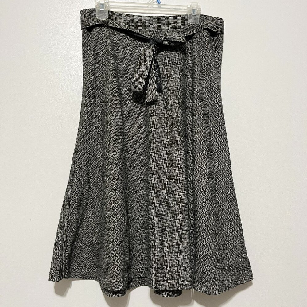 Juniors Vintage Wool Blend Twee Skirt 13 Herringbone Academia Old Money Office